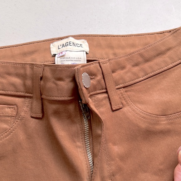 L’Agence Margot Jeans Women’s Size 25 Brown High Rise Skinny Ankle and Crop - Picture 5 of 9